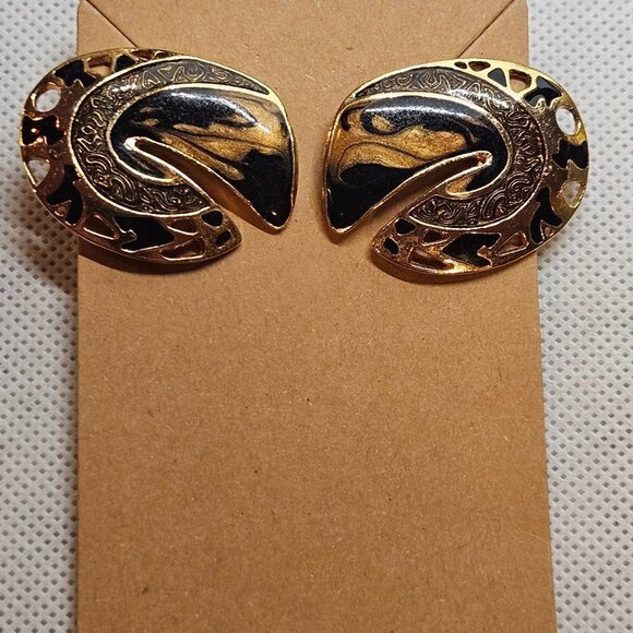 Vintage enamel Earrings - Picture 1 of 3
